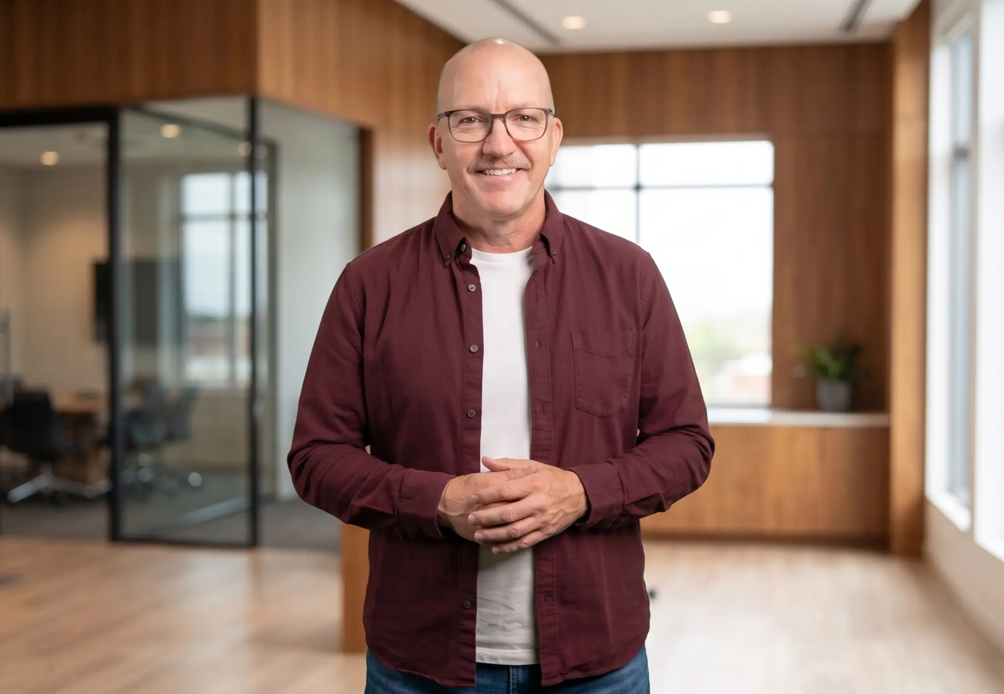 Frederik, Founder of Ozzie Spark, standing in an office